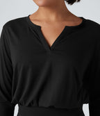 T-shirt col Henley manches longues