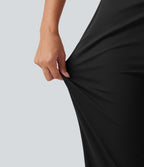 Pantalon de golf capri taille mi-haute avec poches, séchage rapide, protection solaire UPF 40+