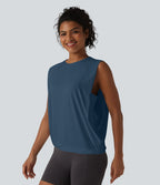 Débardeur de yoga col rond croisé effet frais InstantCool, protection solaire UPF50+