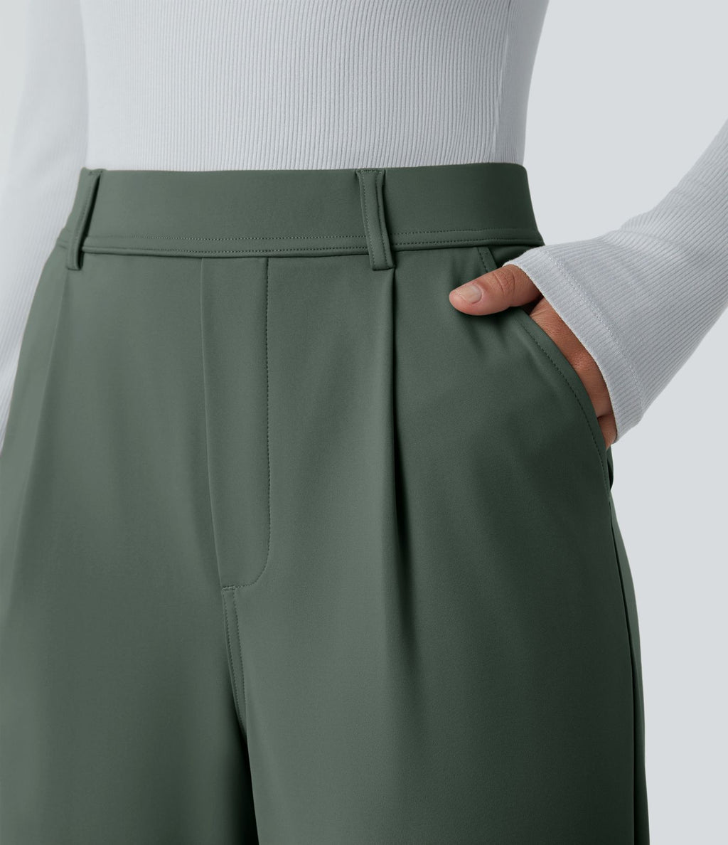 Pantalon tailleur évasé taille haute Halara Flex™ DayStretch avec poches