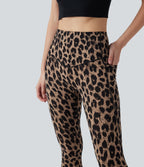 Legging de yoga gainant taille haute imprimé léopard avec poches Halara UltraSculpt™
