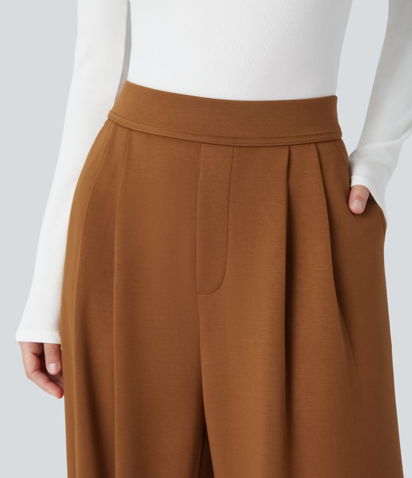 Pantalon de travail Halara Flex™ ample taille haute avec poches