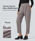 Pantalon tailleur fuselé Halara Flex™ taille mi-haute micro gaufré gainant avec poches