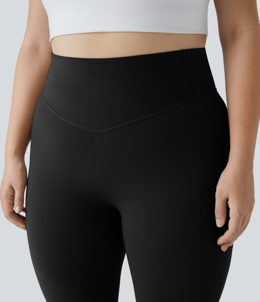 Legging Capri Training Taille Haute Poches Latérales Sculptante Grande Taille