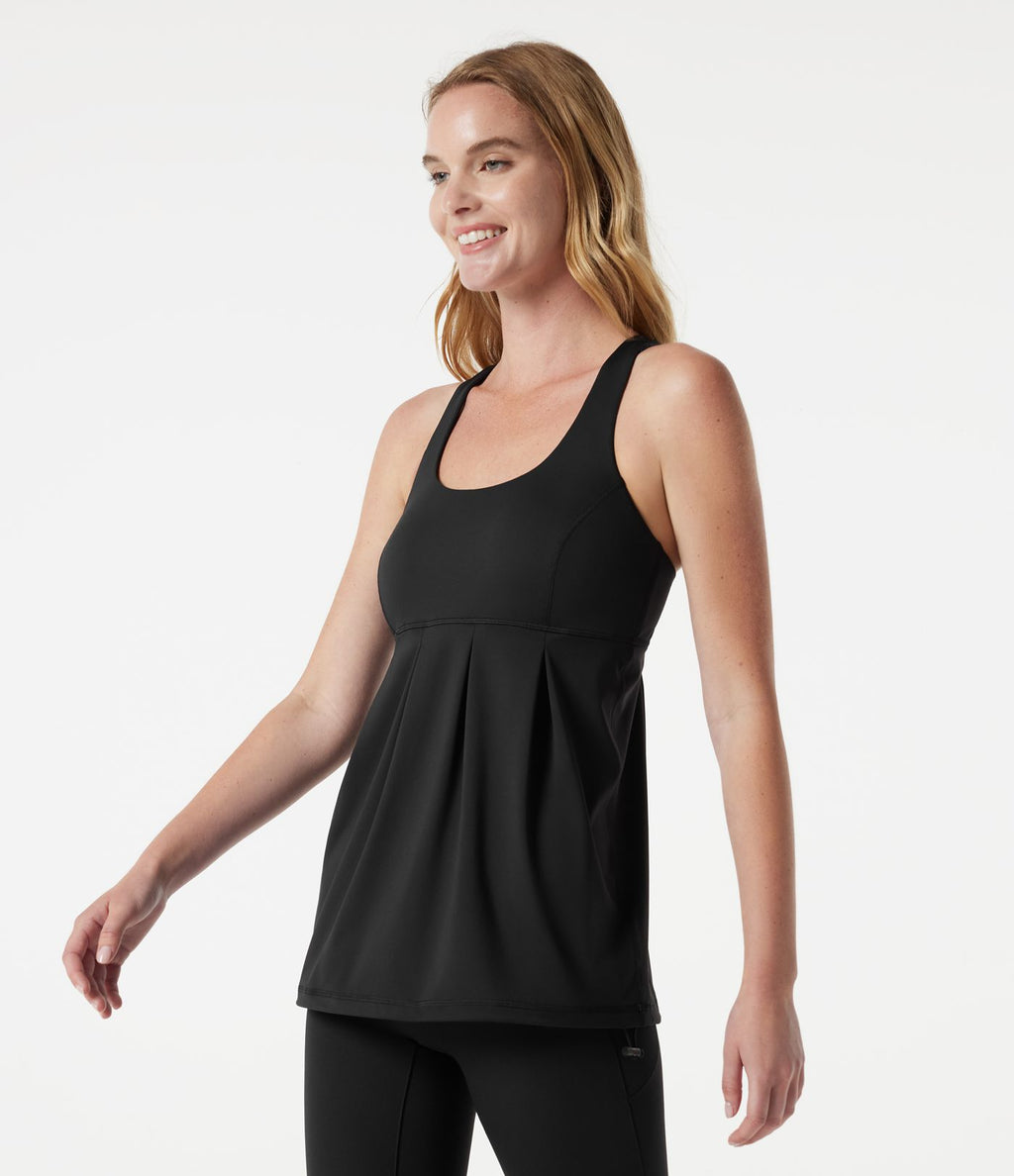 Débardeur de running dos nageur à ourlet ajustable, à effet frais InstantCool, séchage rapide, coques amovibles, protection solaire UPF50+