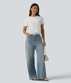 T-shirt casual col rond à manches courtes – UPF 40+