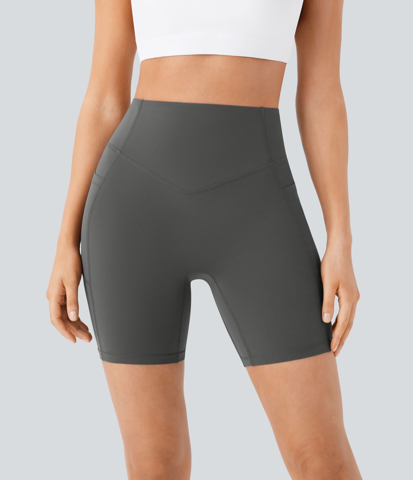 Legging de yoga gainant taille haute chiné à séchage rapide avec poches Halara UltraSculpt™