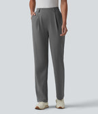 Pantalon de golf droit taille haute séchage rapide avec poches – UPF 40+