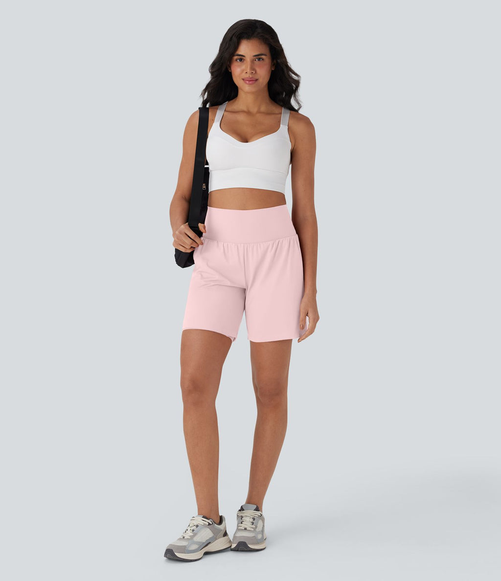 Short de yoga SoftlyZero™ Airy 2-en-1 taille très haute avec poches et effet frais InstantCool 17,5 cm