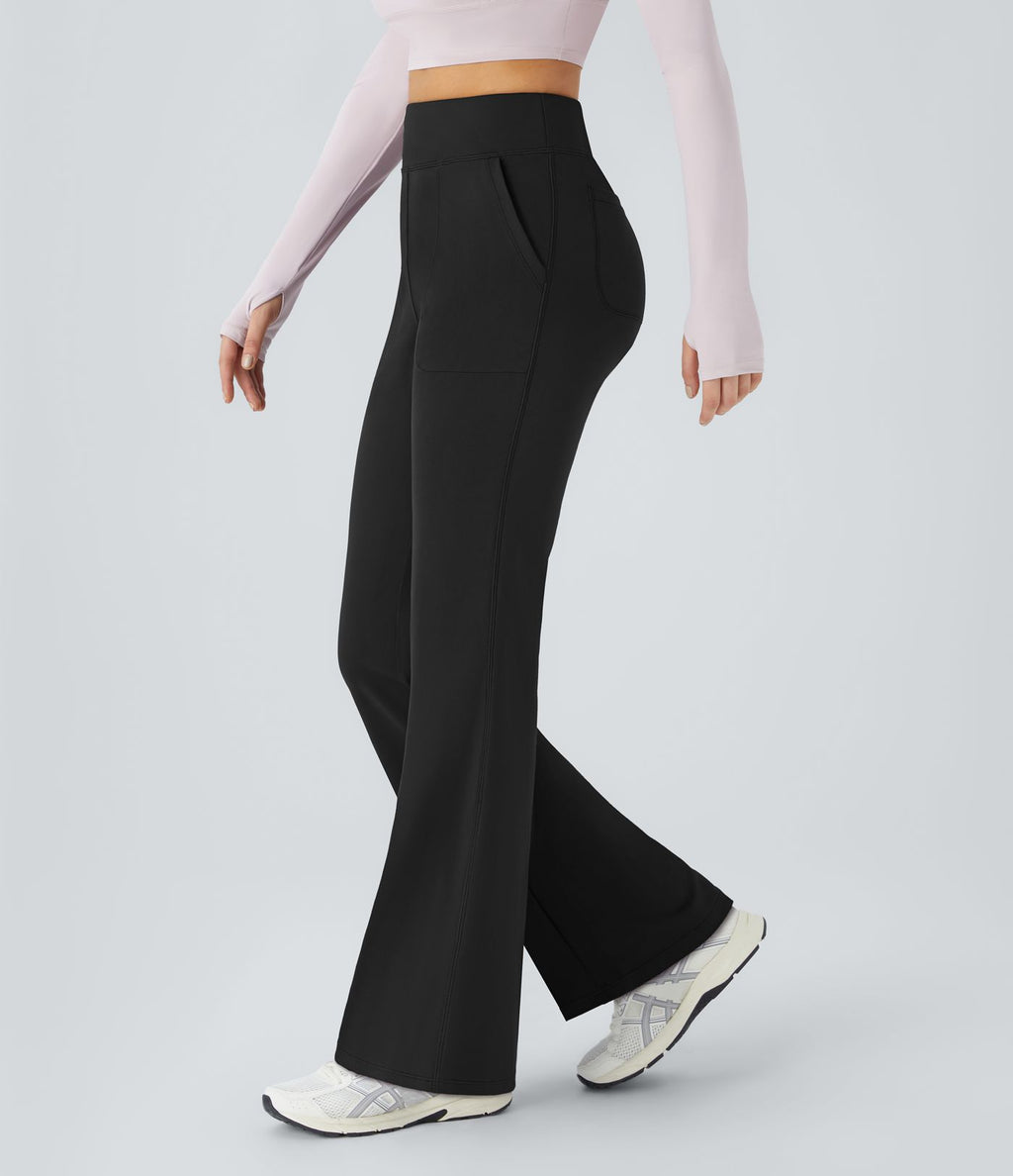 Legging évasé uni taille haute DayStretch avec poches