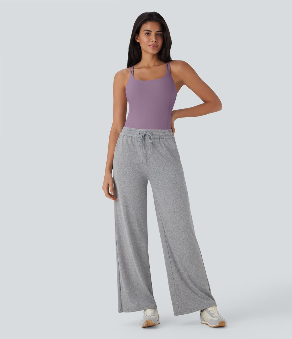 Top bretelles yoga Halara UltraSculpt™ Cool séchage rapide, dos nu avec bonnets moulés - UPF50+