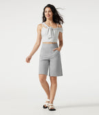 Short ample casual taille haute 25,5 cm avec poches