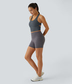 Softlyzero™ Plush Plus Débardeur Yoga Crop à Col U Plongeant Dos Nu Dos Nageur Découpé - UPF50+