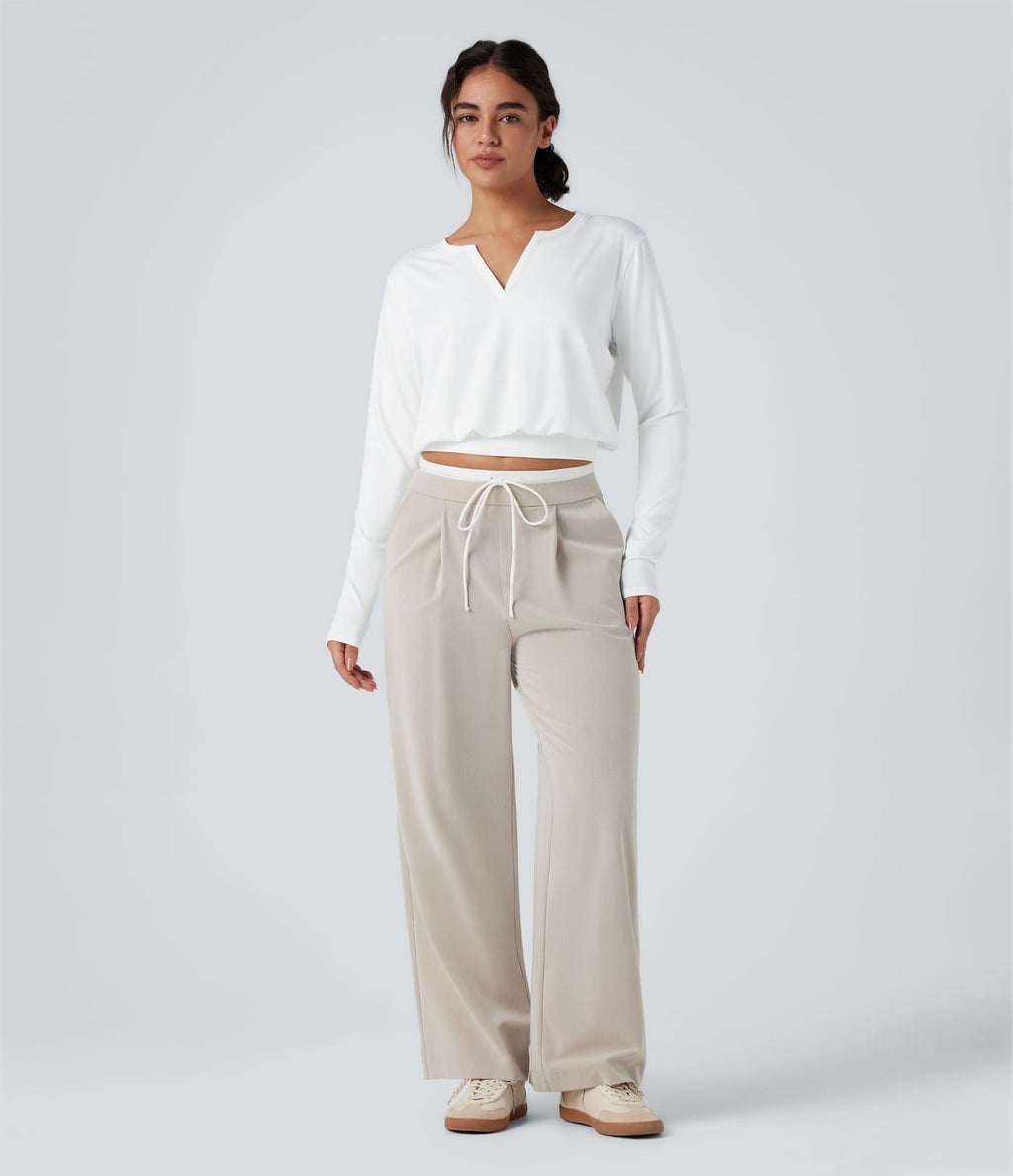 T-shirt col Henley manches longues