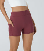 Short de yoga SoftlyZero™ Airy 8,8 cm taille haute poches latérales uni effet frais InstantCool