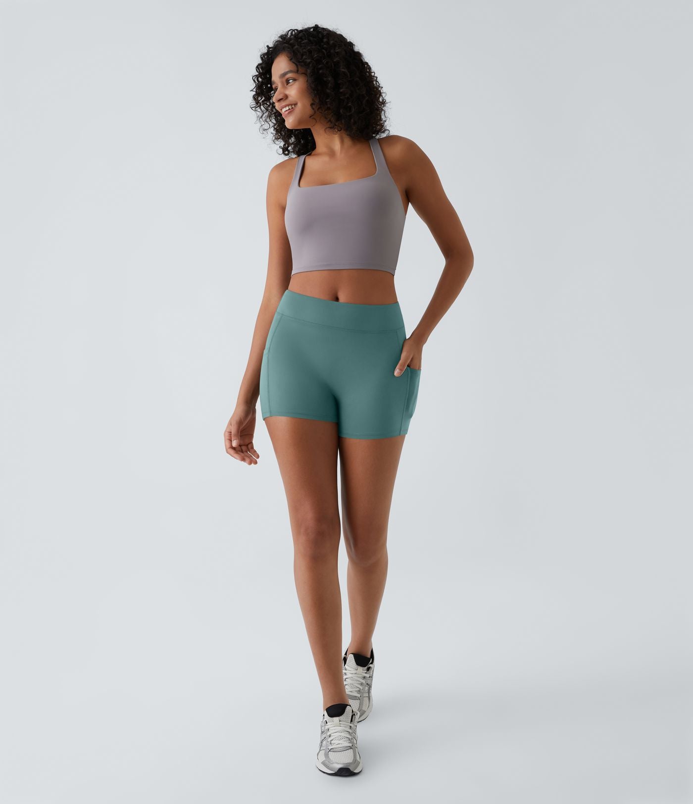 Short de yoga SoftlyZero™ Airy 8,8 cm taille haute poches latérales uni effet frais InstantCool