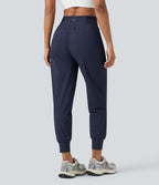 Jogging de danse fuselé froncé séchage rapide effet frais InstantCool taille haute avec cordon de serrage et poches, protection solaire UPF40+