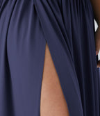 Breezeful™ Jupe Maxi Casual Grande Taille 2-en-1 à Taille Haute Plis et Fente à Séchage Rapide et Fluide
