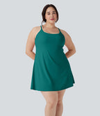 Robe de sport grande taille dos nu Softlyzero™ Plush - longueur rallongée - Easy Peasy Edition