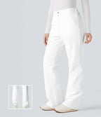 Pantalon randonnée chauffant bootcut taille haute avec poches