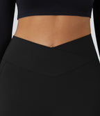 Softlyzero™ Polaire Legging Yoga à Taille Haute Thermique Croisée avec Poches Latérales