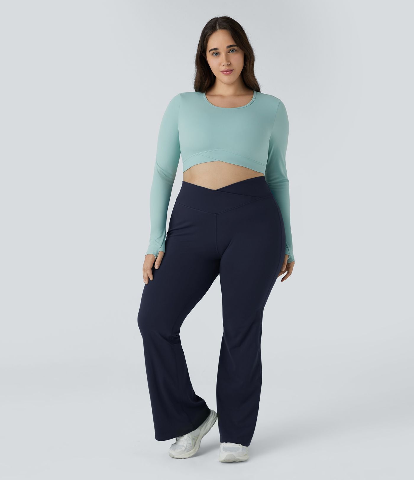 Legging évasé pleine longueur grande taille croisé taille haute DayStretch