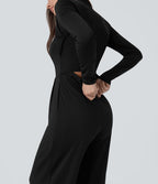 Combinaison bustier à jambes larges avec poches latérales et fermeture éclair invisible - Édition Easy Peasy - Pour mariages et cérémonies