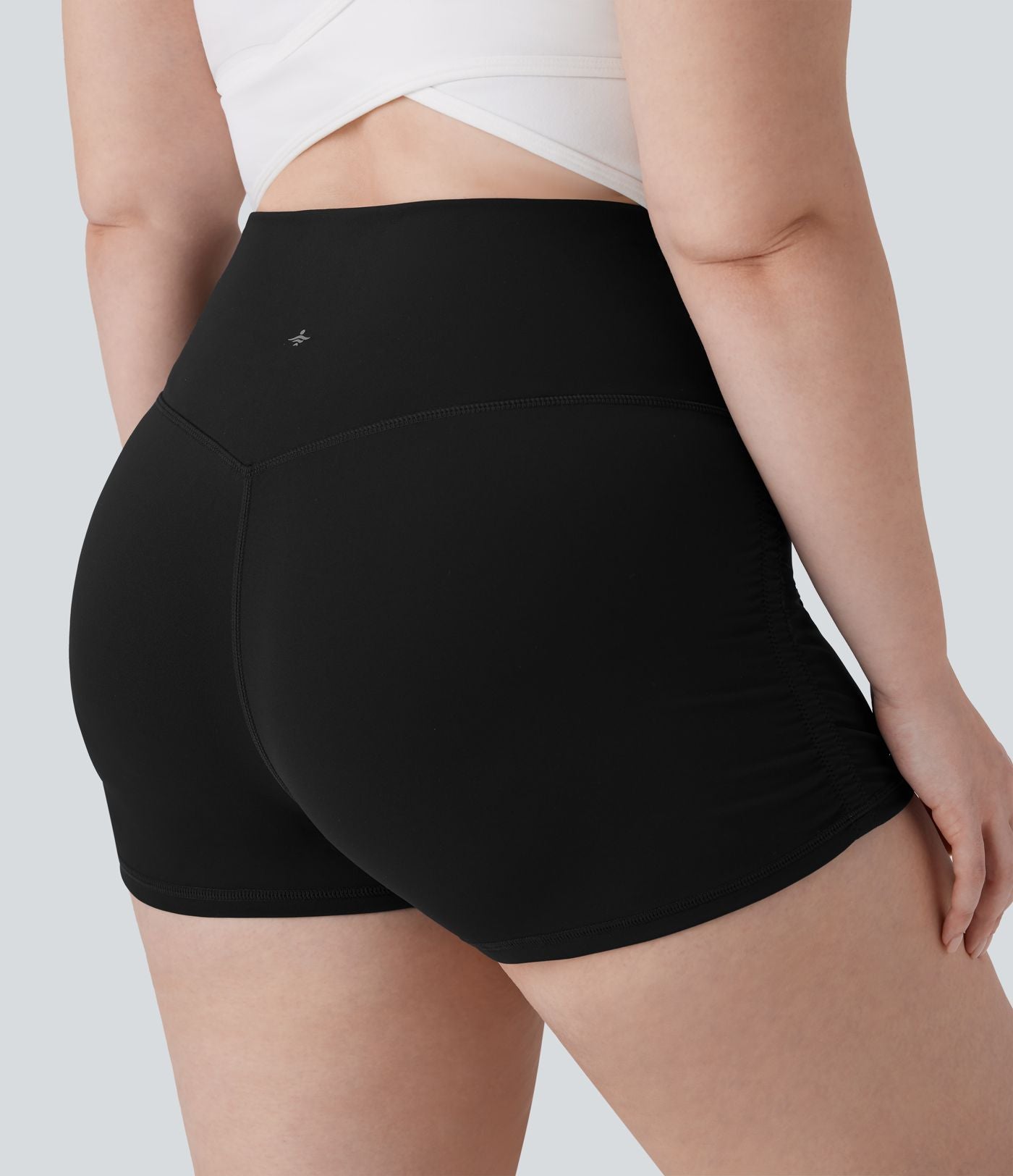 Short cycliste 6 cm de course gainant taille haute grande taille avec fronces et séchage rapide SoftlyZero™