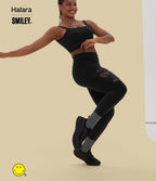 Legging de yoga Halara X Smiley® Halara UltraSculpt™ taille haute croisé avec empiècements en mesh contrastant et boucle décorative
