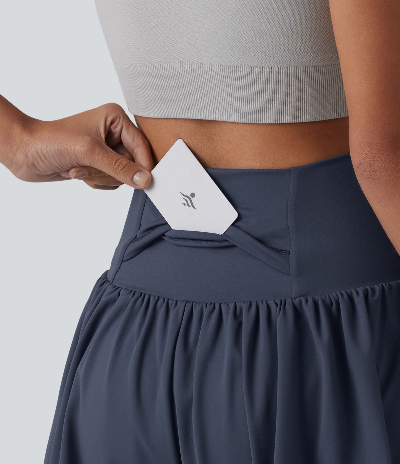 Short de yoga 2-en-1 SoftlyZero™ Airy effet frais InstantCool taille haute 7,5 cm avec poches