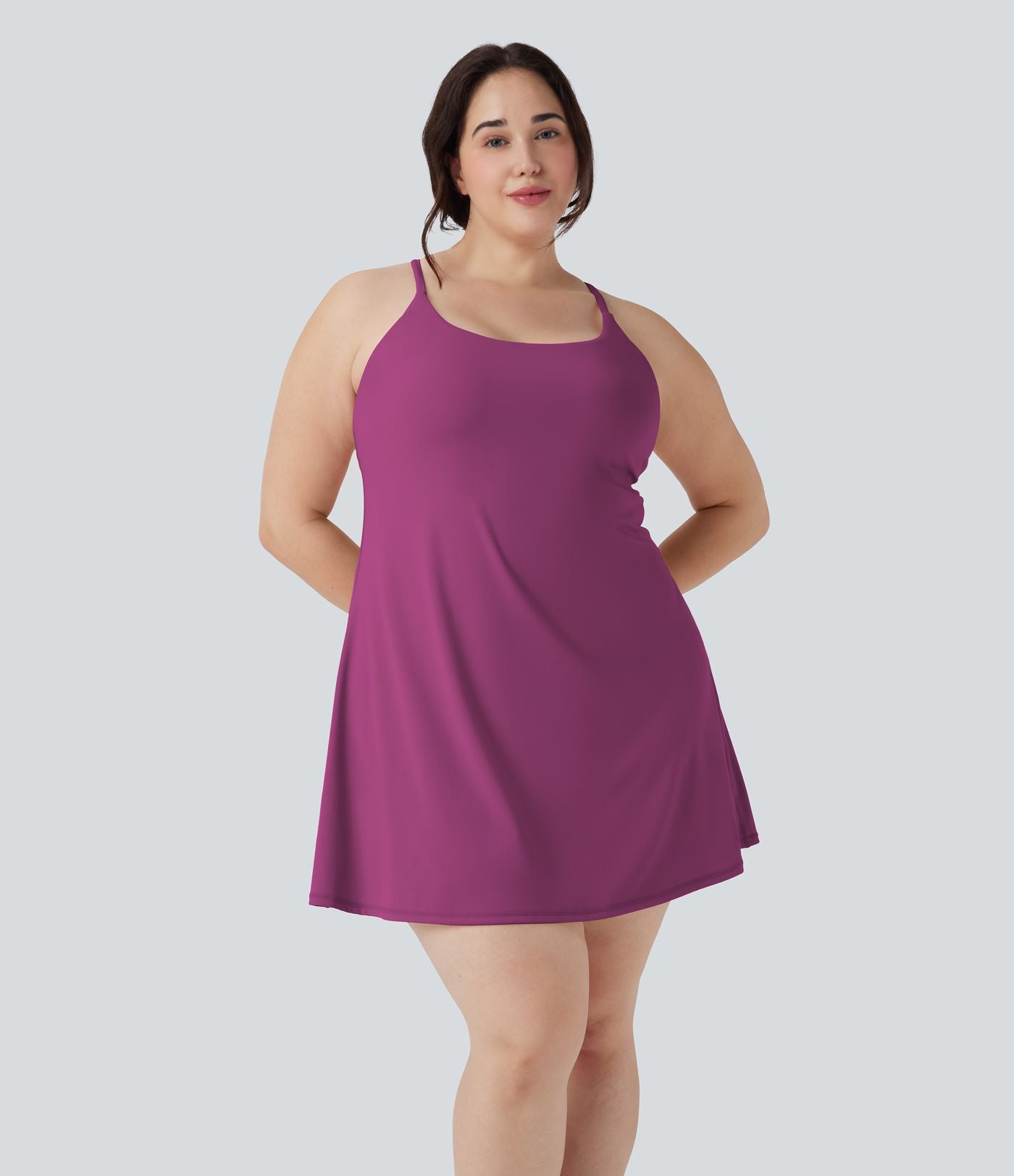 Robe de sport grande taille dos nu Softlyzero™ Plush - longueur rallongée - Easy Peasy Edition
