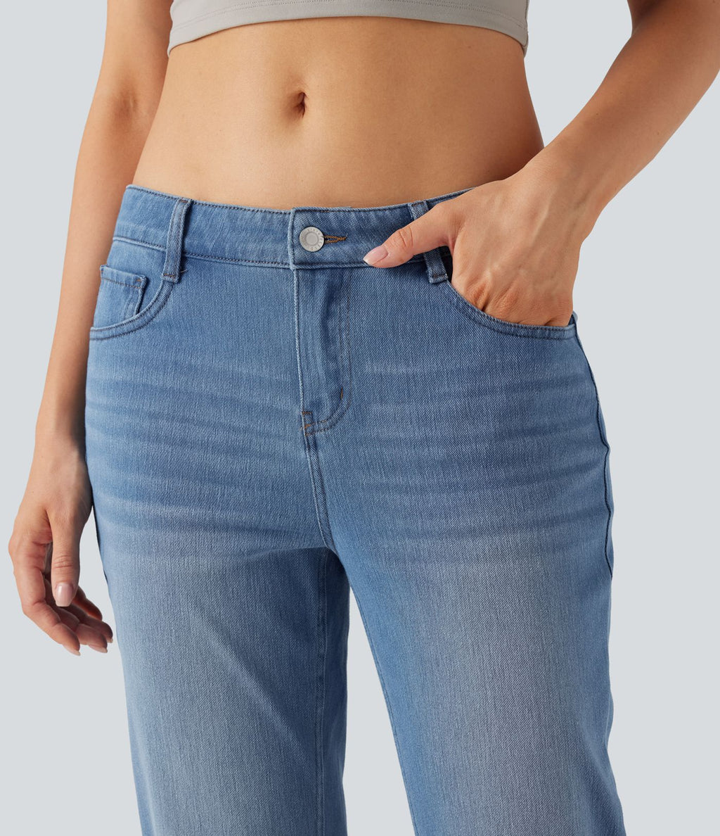 Jean ajusté Halara Flex™ taille basse avec poches