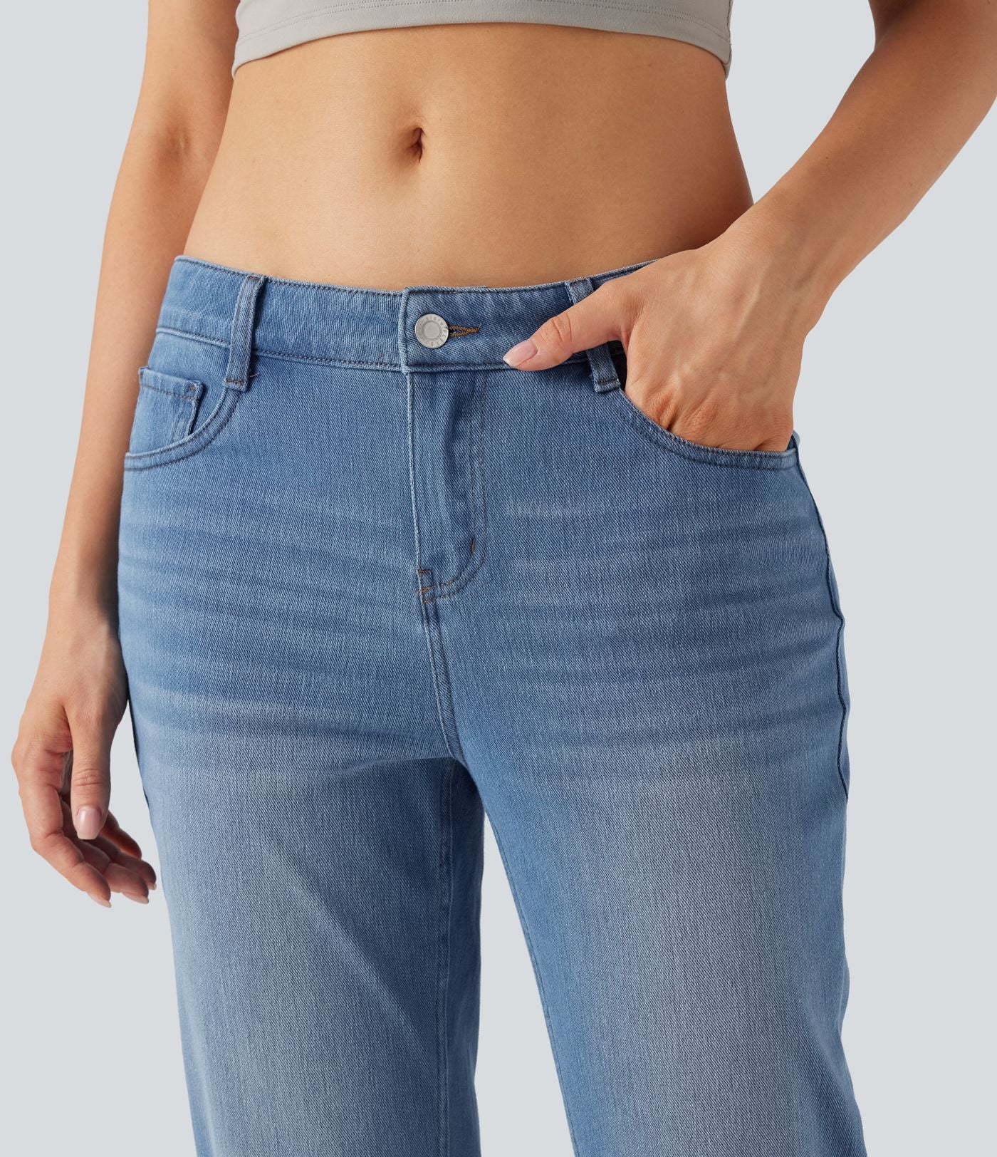 Jean ajusté Halara Flex™ taille basse avec poches
