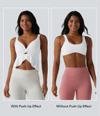 Halara UltraSculpt™ Débardeur de yoga col V push-up coussinets non amovibles ourlet à volants
