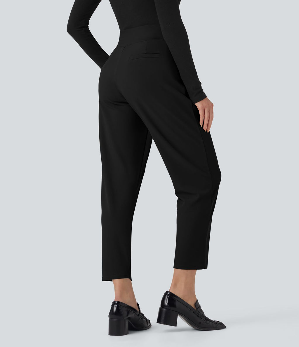 Pantalon tailleur fuselé Halara Flex™ taille mi-haute micro gaufré gainant avec poches