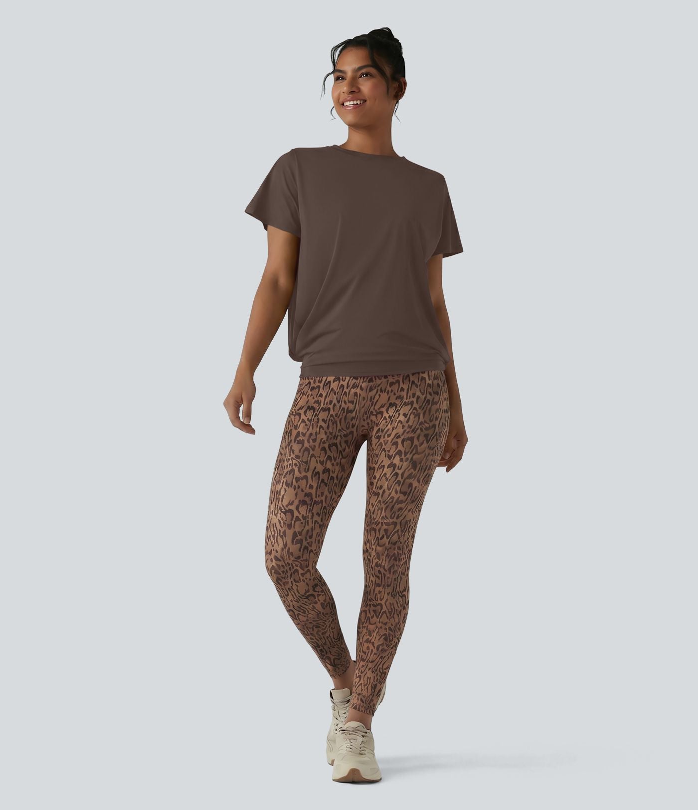 Haut de sport col rond manches courtes effet frais InstantCool avec fronces, protection solaire UPF50+