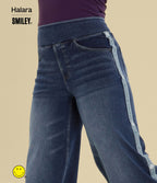Jean large casual délavé Halara X Smiley® Halara Flex™ taille haute avec poches