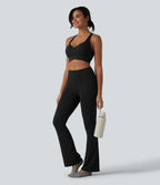 Brassière de sport SoftlyZero™ Plush maintien léger dos nu avec découpes et brassière intégrée