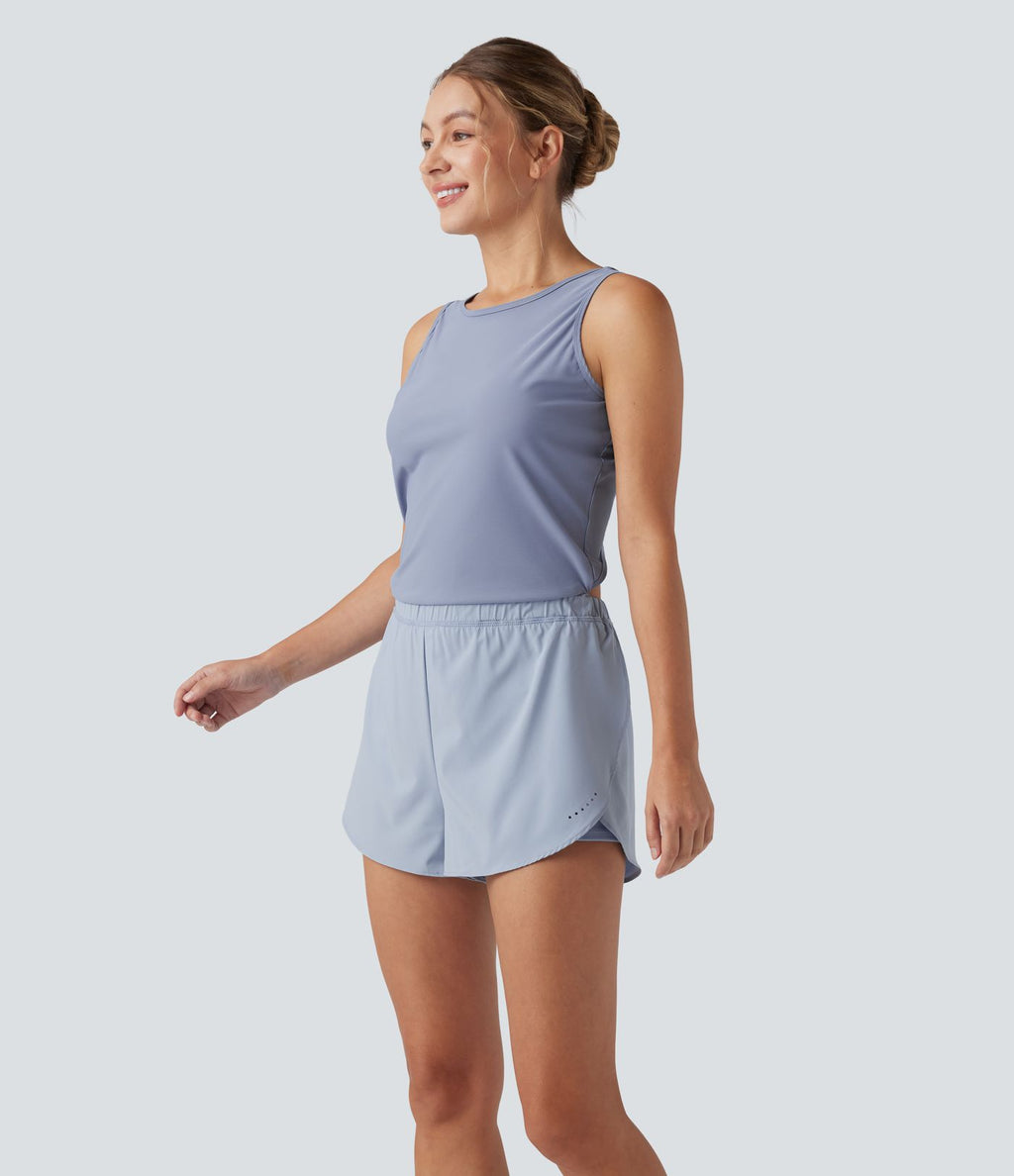 Combi-short running 2-en-1 dos nu réfléchissant séchage rapide avec poches latérales - Édition Easy Peasy - UPF50+