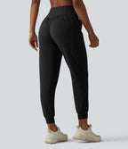 Jogging de yoga SoftlyZero™ taille haute, coupe fuselée et croisée, avec poches - Protection solaire UPF50+