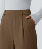Pantalon tailleur évasé taille haute Halara Flex™ DayStretch avec poches