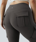 Legging yoga grande taille ajusté cargo 7/8 taille haute DayStretch avec poches