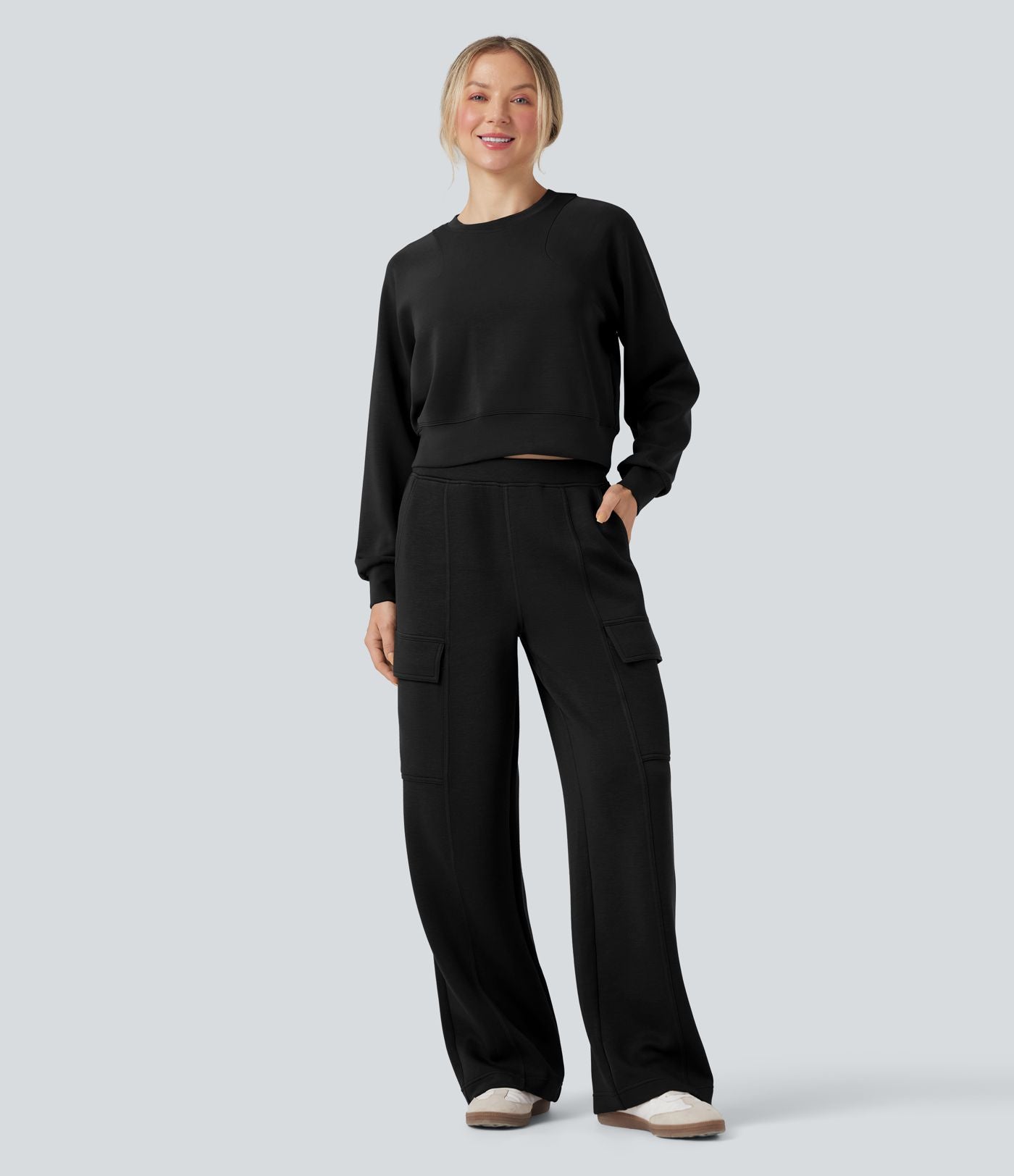 Pantalon décontracté SpacerTek™ taille mi-haute, jambe droite, avec poches