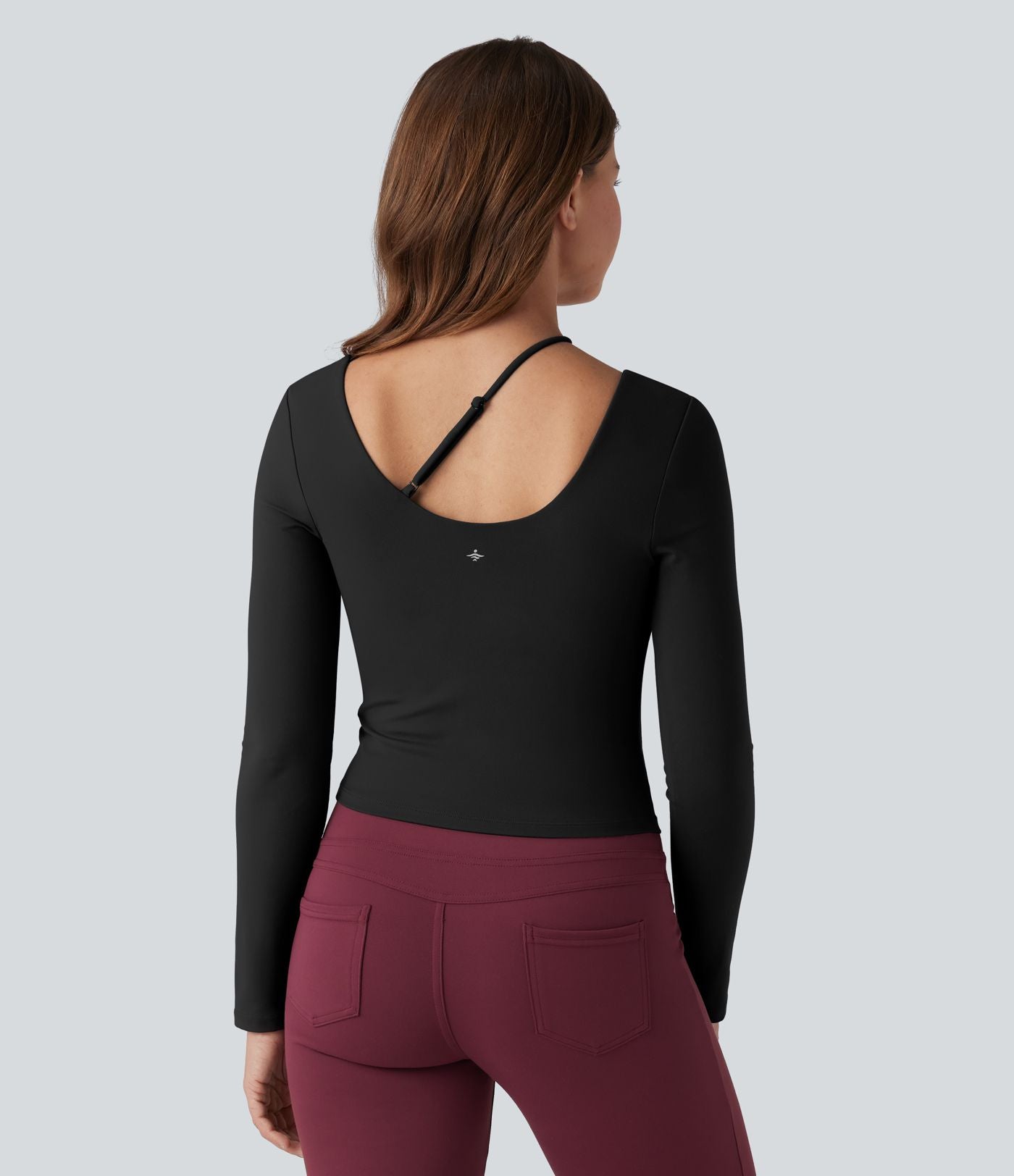 Haut de yoga SoftlyZero™ Plush push-up asymétrique à manches longues