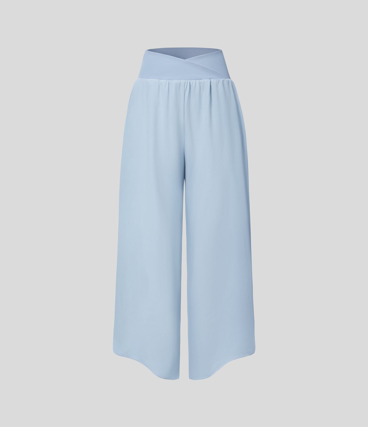Breezeful™ Pantalon Fluide Vacances Séchage Rapide Taille Haute Croisée Poches Latérales Plissées Fente
