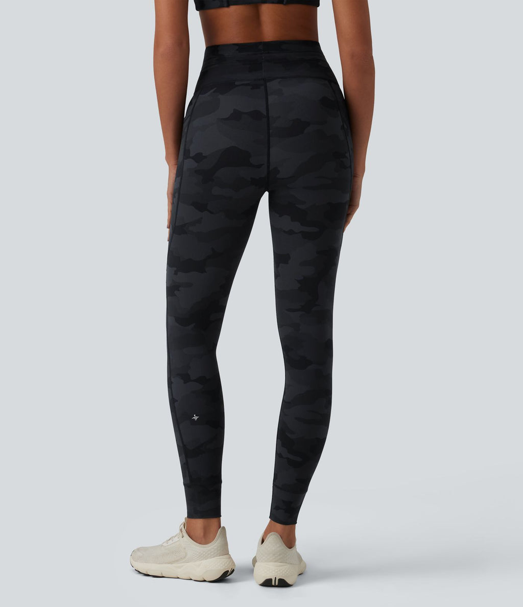 Legging yoga Halara UltraSculpt™ imprimé camouflage taille haute avec cordon de serrage et poches