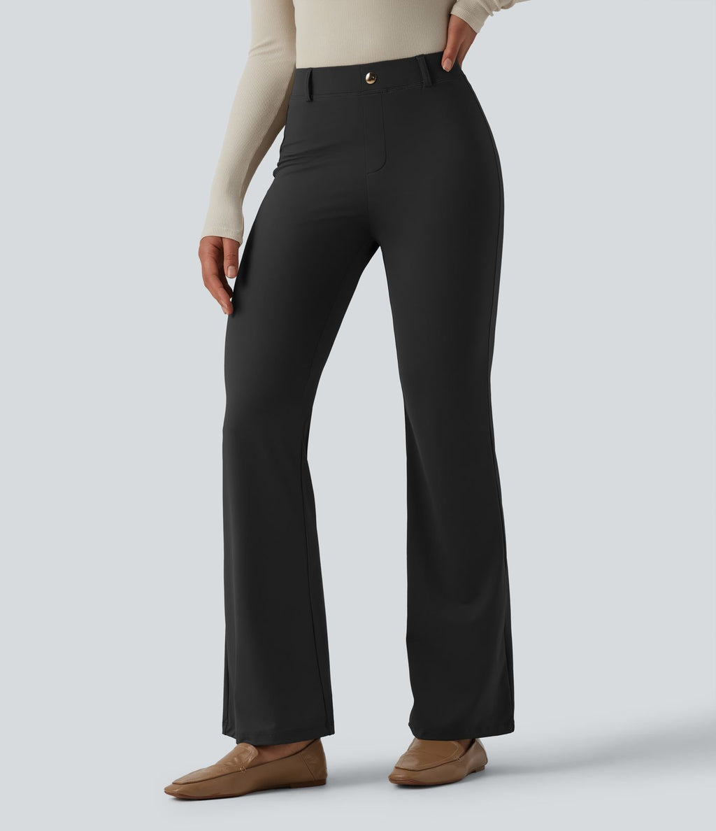 Pantalon tailleur évasé taille haute