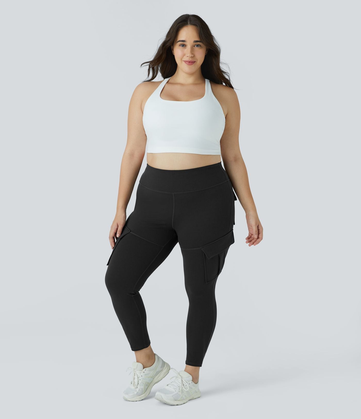 Legging yoga grande taille ajusté cargo 7/8 taille haute DayStretch avec poches