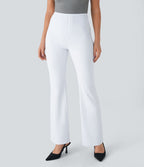 Pantalon tailleur légèrement évasé taille haute avec poches arrière Halara Flex™