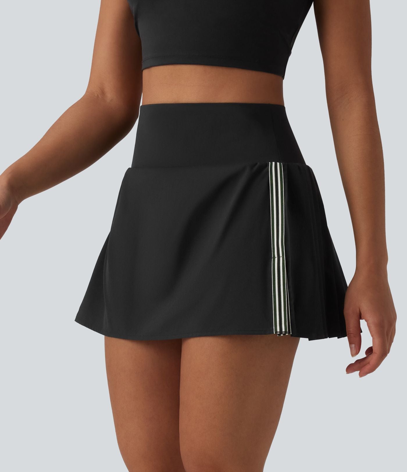 Breezeful™ Jupe-short pickleball mini 2-en-1 plissée séchage rapide taille haute à bandes latérales avec poches